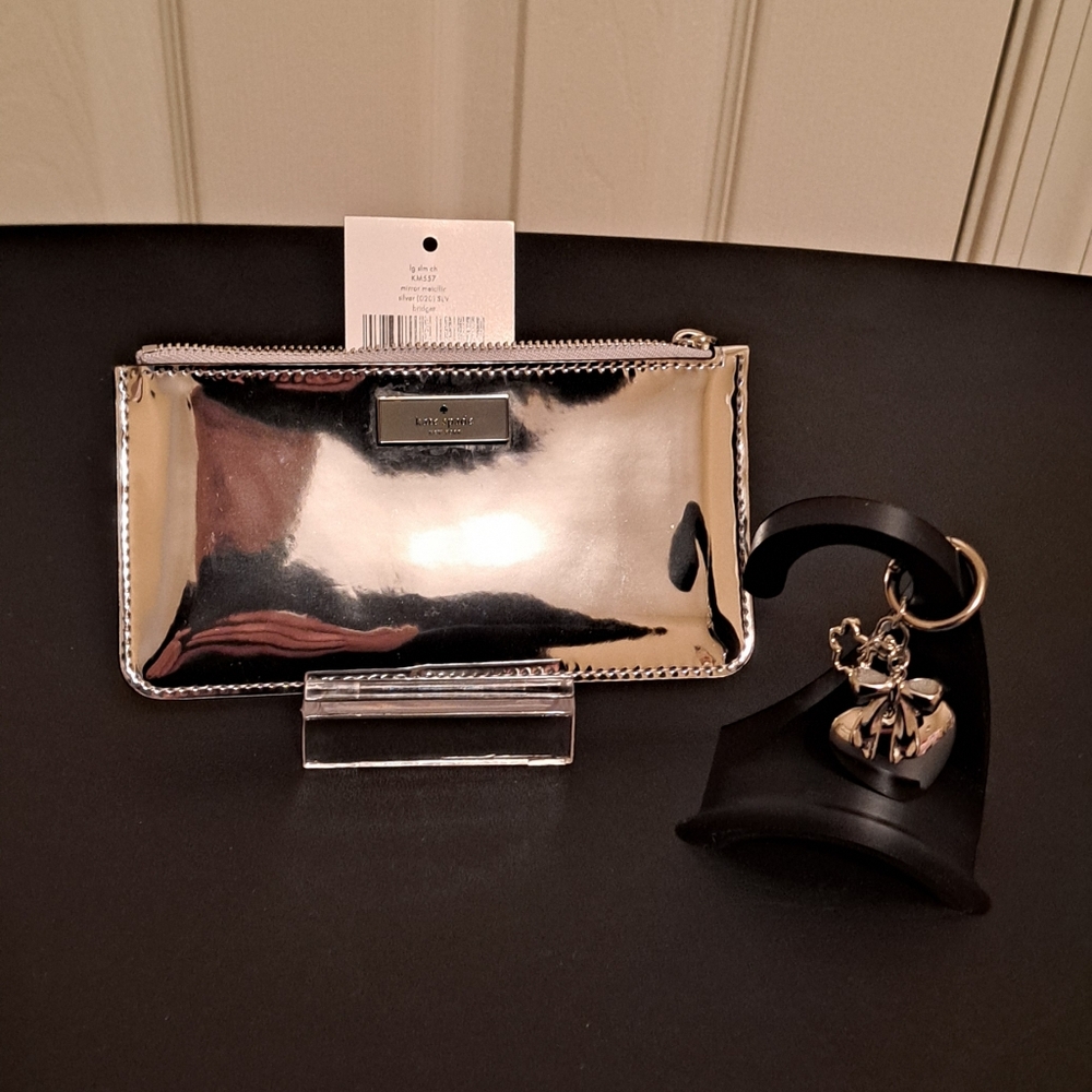 Kate Spade Silver Metallic Wrislet with KeychainNWT and NWOT